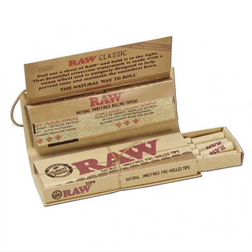 Seda RAW Connoisseur + Pre-Rolled Tips 1.1/4 Pequena